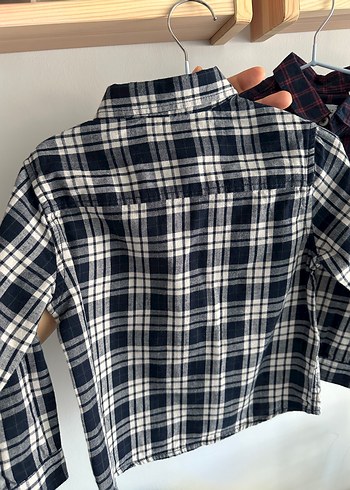 Mango Kids Erkek Kareli lacivert Gri Pamuklu Gömlek