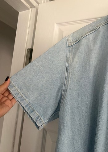 Mango Kadın Mavi Kısa Kollu Denim Ceket