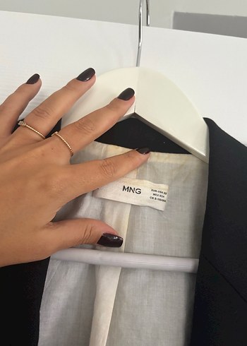 xs Beden Düğmeli Siyah Kadın Blazer Ceket