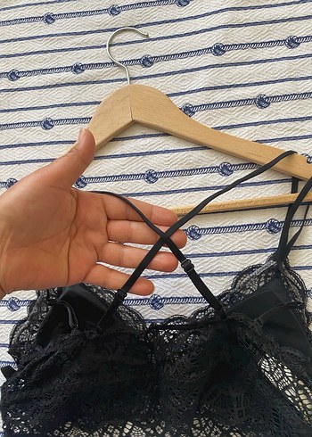 m Beden siyah Renk Dantelli bralet M beden