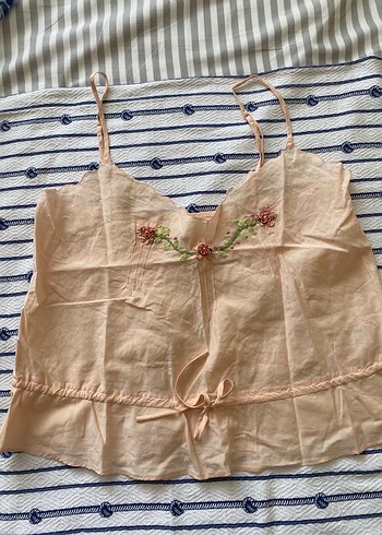 Vintage model askılı bluz S beden