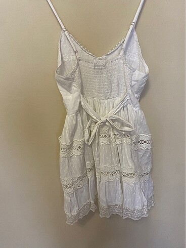 Beyaz mini elbise - Görsel 7