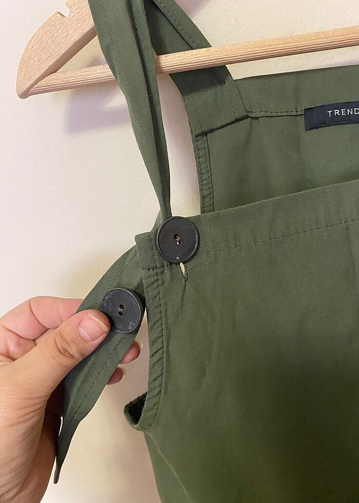 Salopet haki renk - Görsel 4