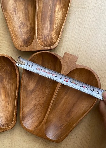 Beden kahverengi Renk Bambu çerezlik 3 lü set