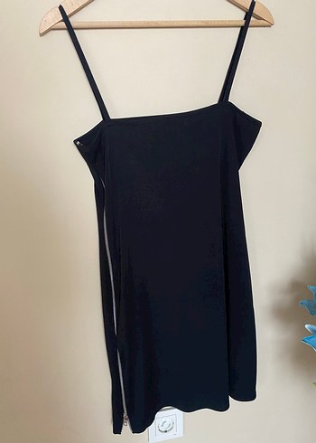 Mini Askılı Elbise fermuarlı