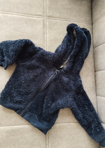 Kapüşonlu Erkek Çocuk Peluş Ceket
