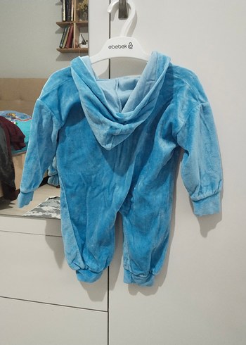 Nakışlı Mavi Bebek Erkek Tulumu - Görsel 3