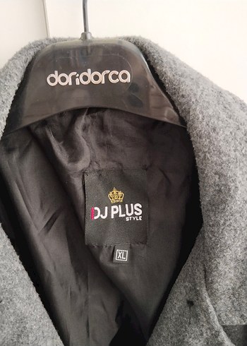 Gri Erkek Yün Kaban, Düğmeli, Normal Boy - Görsel 2