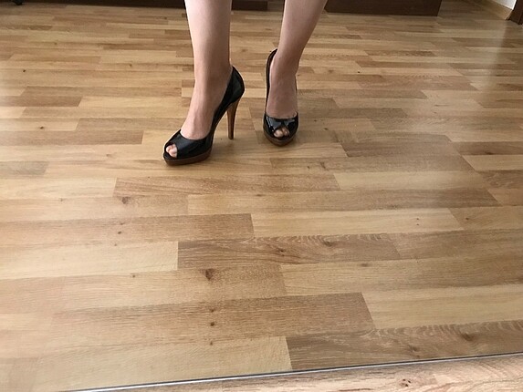 Steve Madden Siyah Rugan Stiletto - Görsel 11