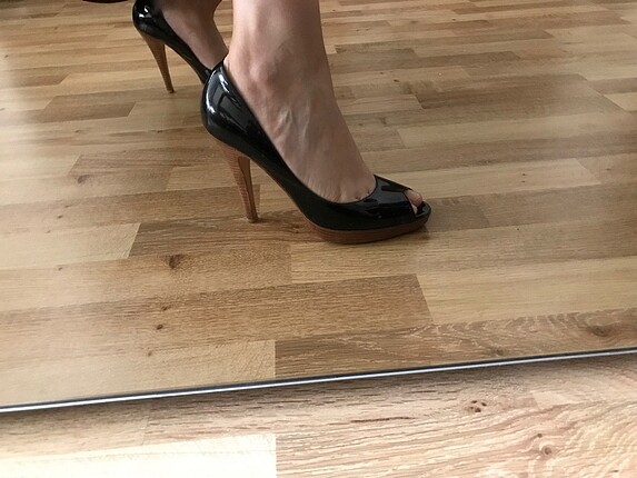 Steve Madden Siyah Rugan Stiletto - Görsel 12