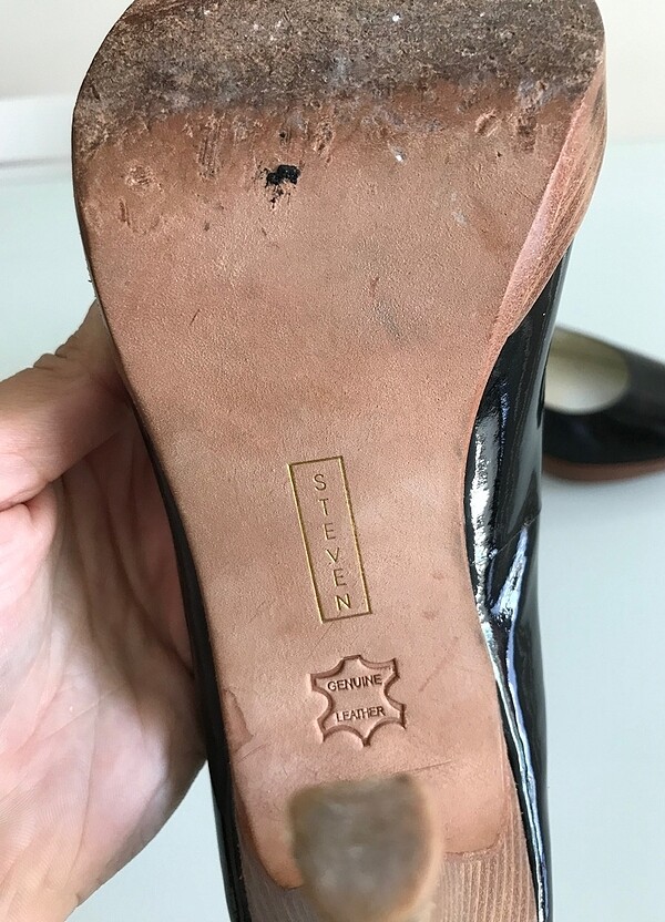 Steve Madden Siyah Rugan Stiletto - Görsel 3