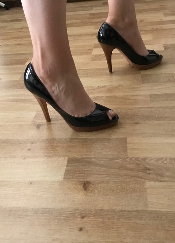 Steve Madden Siyah Rugan Stiletto - Görsel 2