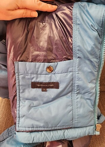 s Beden mavi Renk Tommy Hilfiger Kuş Tüyü Dolgulu Yelek