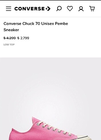 Converse Chuck 70 Pembe Sneaker