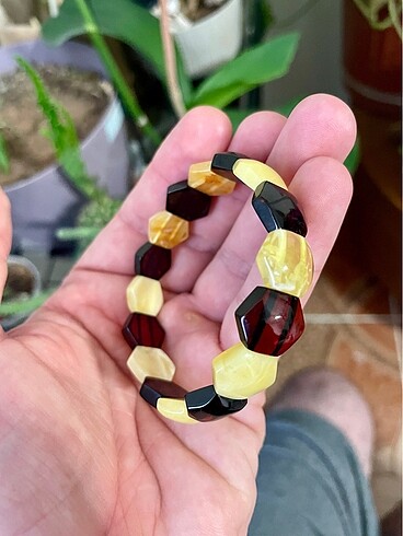 Rolex Seccar Damla Kehribar Bileklik