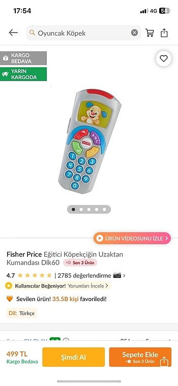 Fisher price kumanda telefon