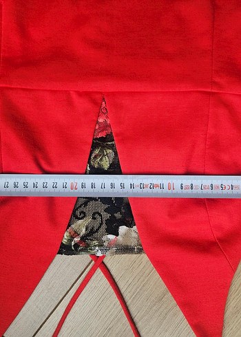 kırmızı penye mini elbise - Görsel 5