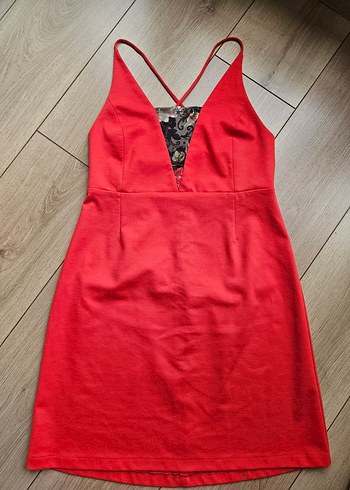 kırmızı penye mini elbise - Görsel 2