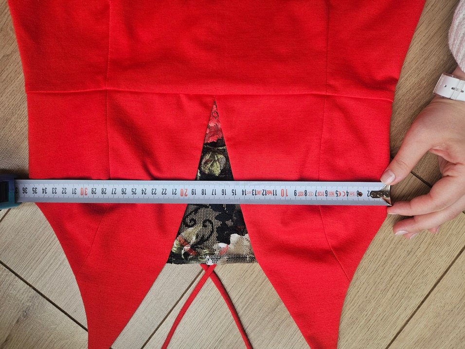 kırmızı penye mini elbise - Görsel 5