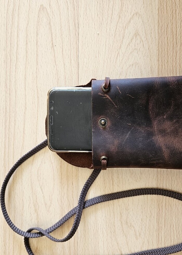 Telefon için çanta gerçek deri - Görsel 2