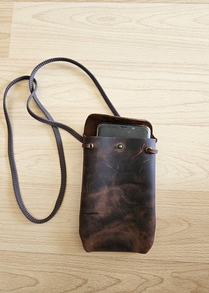 Telefon için çanta gerçek deri - Görsel 3