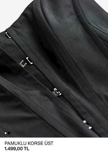 Zara Askısız Korse Üst Siyah