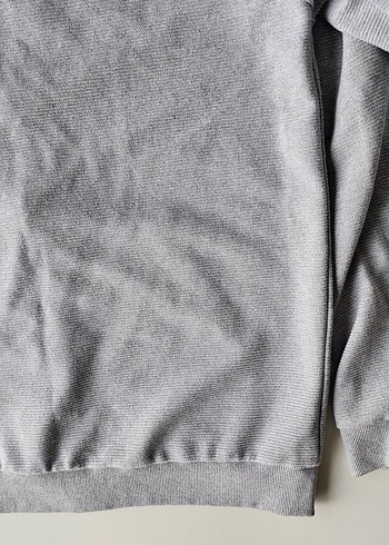 Gri Kapüşonlu Fermuarlı Erkek Sweatshirt - Görsel 7