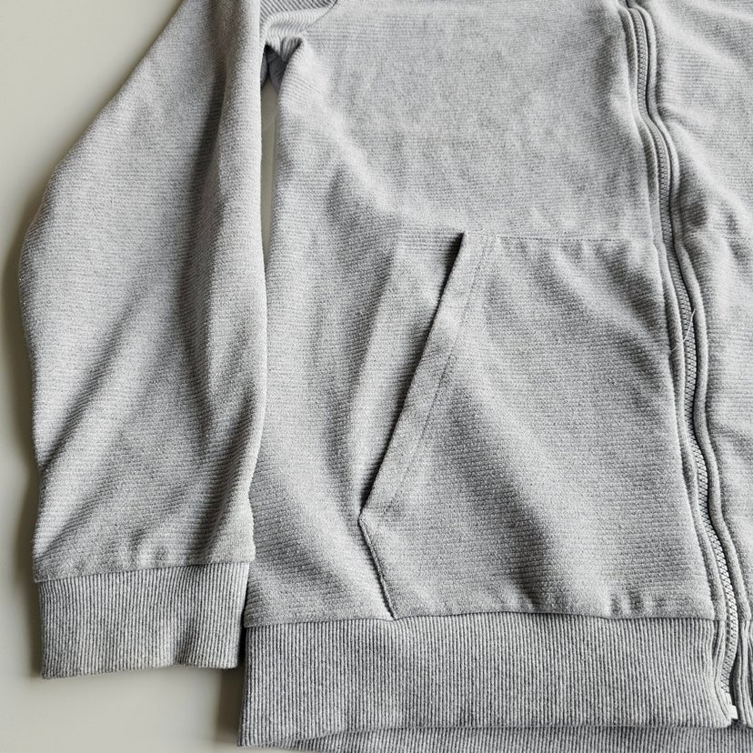 Gri Kapüşonlu Fermuarlı Erkek Sweatshirt - Görsel 3