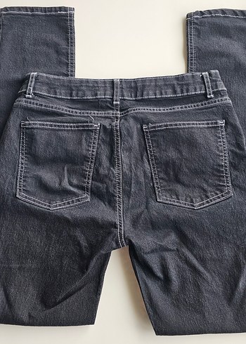 Gri Düğmeli Erkek Jean - Görsel 3