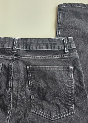 Gri Düğmeli Erkek Jean - Görsel 5