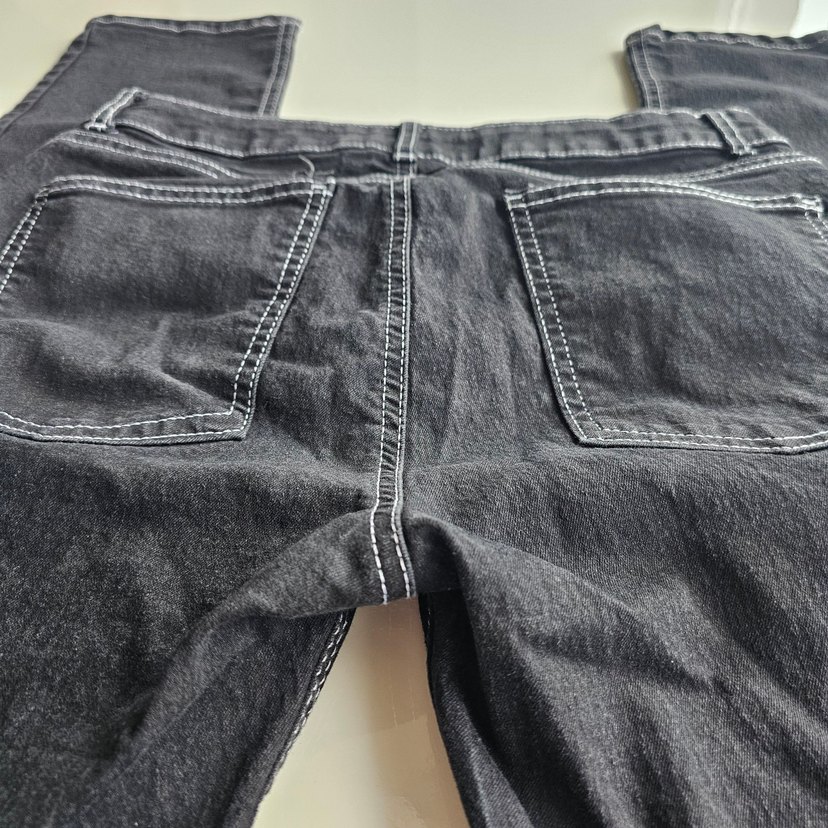 Gri Düğmeli Erkek Jean - Görsel 4