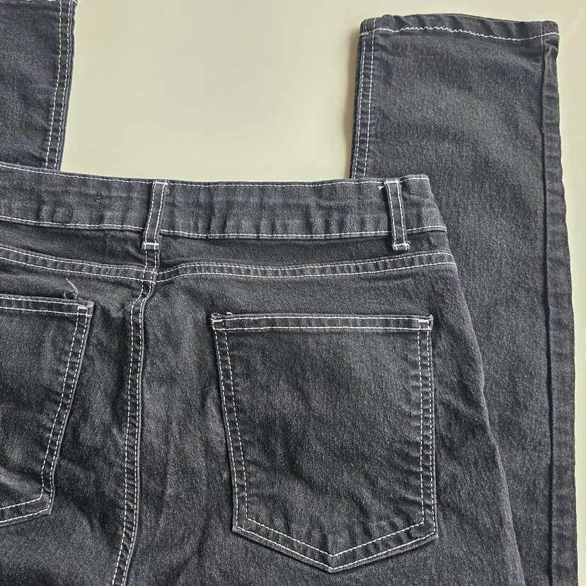 Gri Düğmeli Erkek Jean - Görsel 5