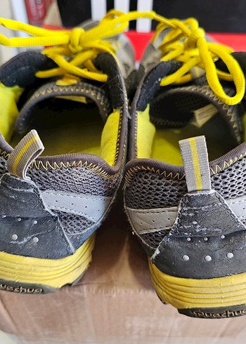 Quechua Gri Outdoor Ayakkabılar Sarı Bağcıklı - Görsel 5