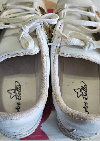 Art Bella Düğme Detaylı Beyaz Kadın Spor Ayakkabı - Görsel 4