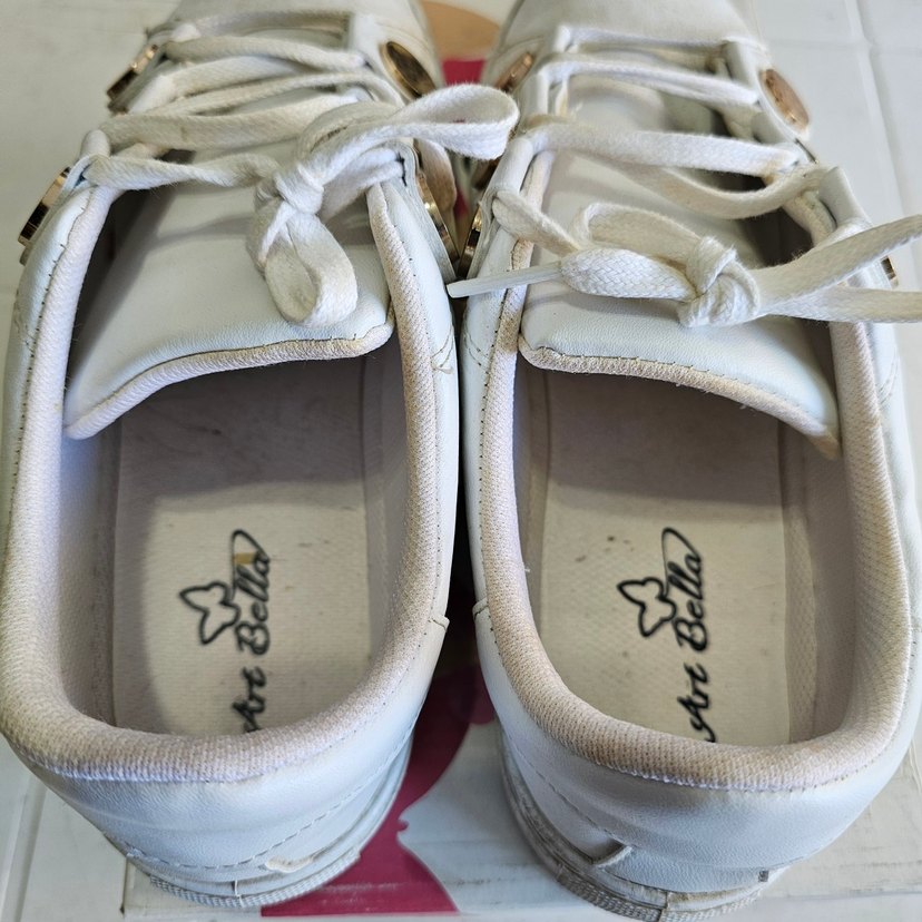 Art Bella Düğme Detaylı Beyaz Kadın Spor Ayakkabı - Görsel 4