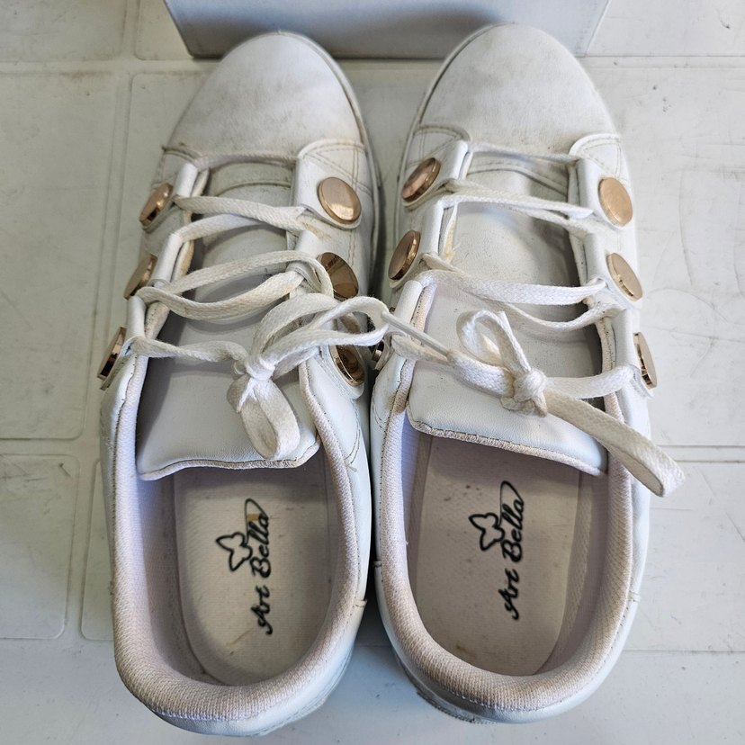 Art Bella Düğme Detaylı Beyaz Kadın Spor Ayakkabı - Görsel 3