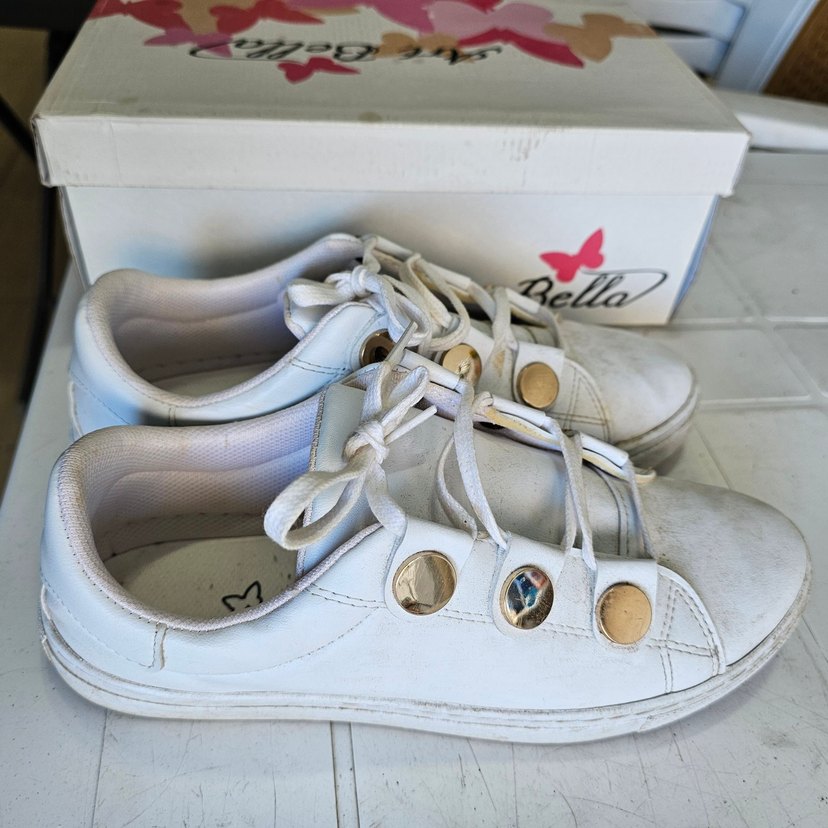 Art Bella Düğme Detaylı Beyaz Kadın Spor Ayakkabı - Görsel 2