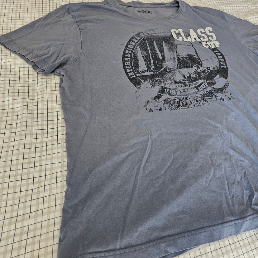 Gri Baskılı Kısa Kollu Tişört - Görsel 4