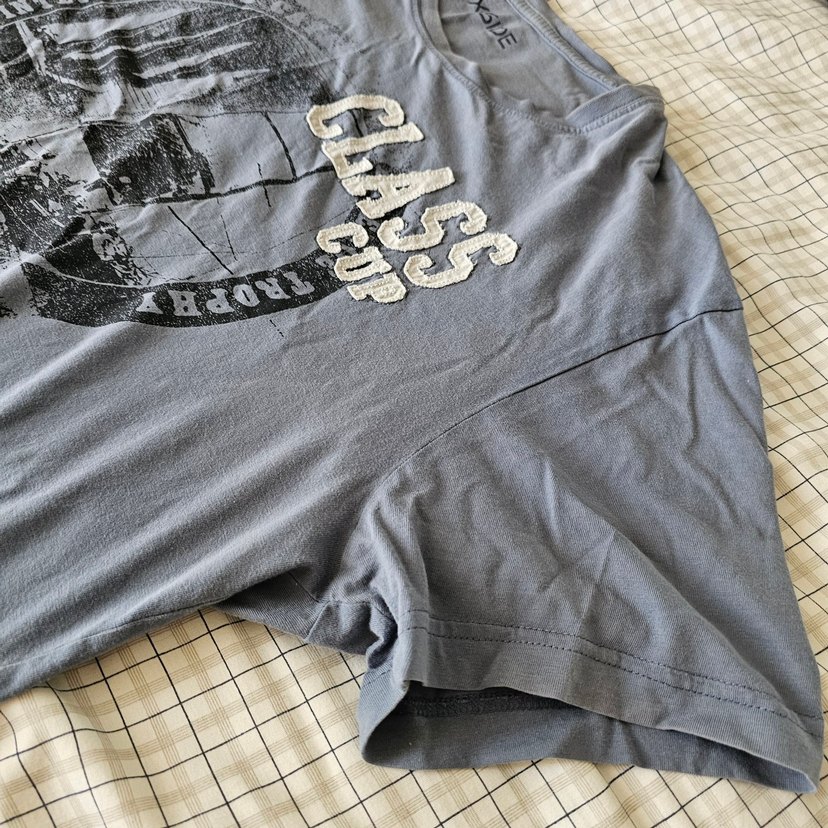 Gri Baskılı Kısa Kollu Tişört - Görsel 5