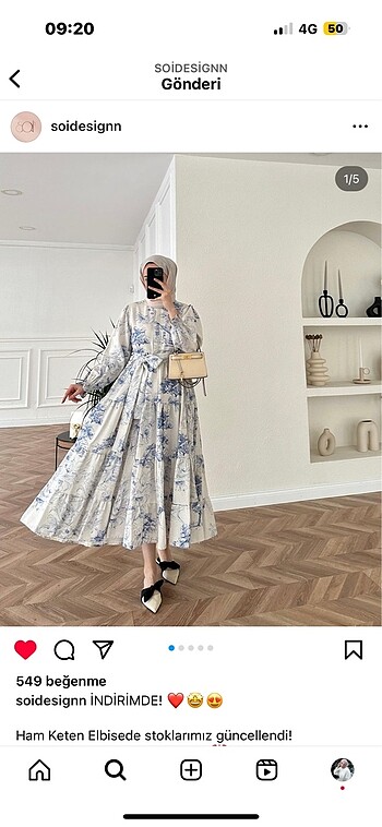Suud Collection Keten elbise