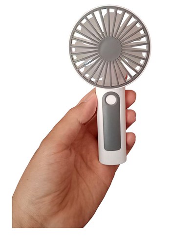 Diger Beyaz Gri Şarjlı Mini El Fanı