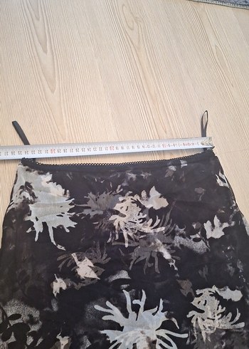 Dantel Detaylı Siyah Mini etek - Görsel 2