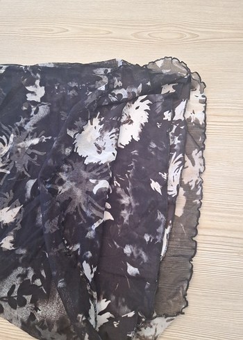 Dantel Detaylı Siyah Mini etek - Görsel 4