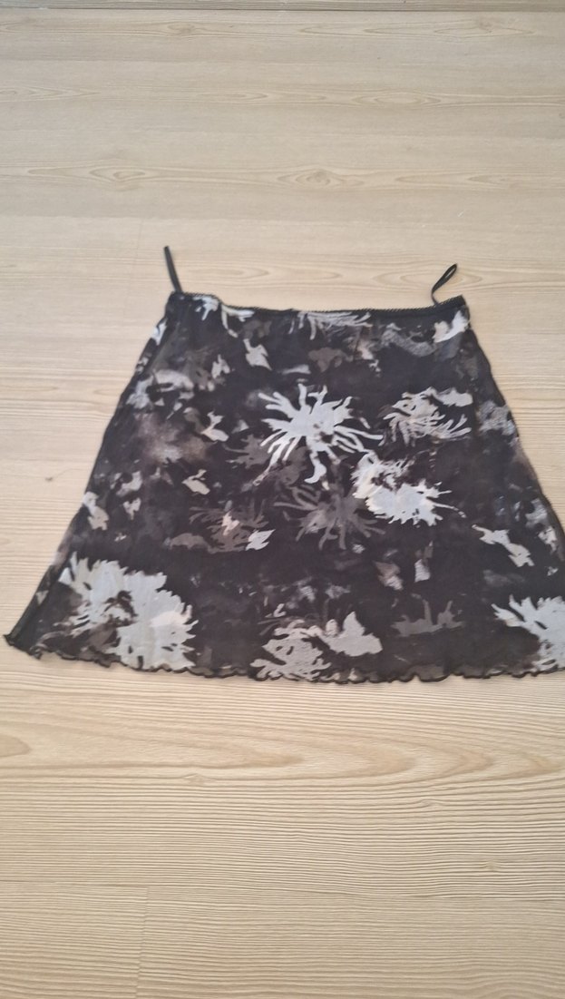 Dantel Detaylı Siyah Mini etek - Görsel 5