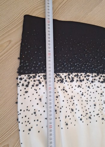 Beyaz incili dantel detaylı - Görsel 8