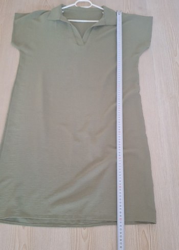 Güneşkızı haki polo yaka Midi Elbise - Görsel 6