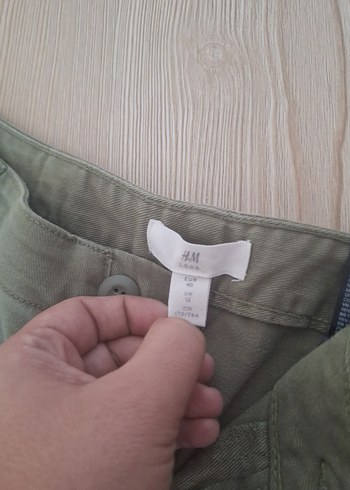 HM marka haki kargo pantolon - Görsel 6