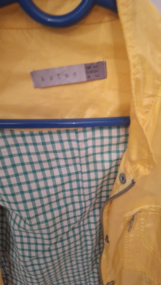 KotonSarı Mini Düğmeli yağmurluk rüzgarlık - Görsel 2