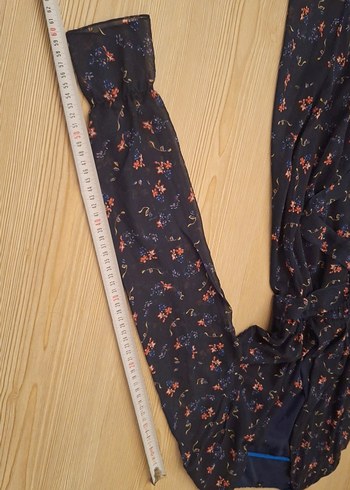 Trendyol marka VYaka Mavi Baskılı Bohem şifon Elbise - Görsel 7