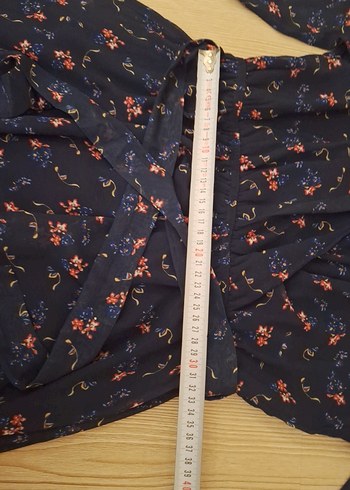 Trendyol marka VYaka Mavi Baskılı Bohem şifon Elbise - Görsel 5